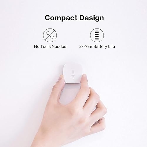 Miniatura 6 de Aqara Zigbee - Sensor de temperatura y humedad, paquete de 3, termómetro inalámbrico higrómetro para automatización del hogar, monitoreo remoto,
