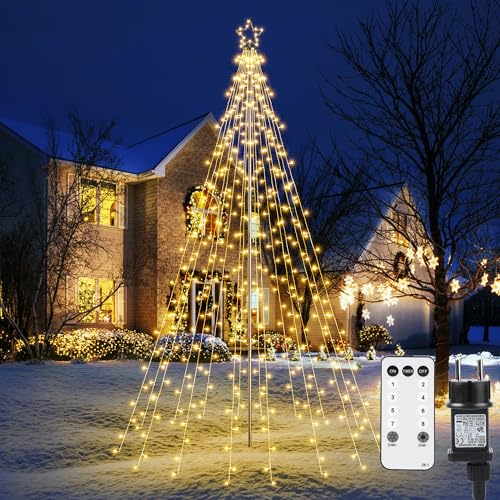 Joomer Weihnachtsbeleuchtung Außen 274 LED 2,3M Christbaumbeleuchtung...