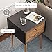 Nathan James Harper Modern Nightstand Side Accent or End Table with Storage Drawer, 1, Black/Brown