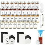 JAECU 36 Piezas Botes Especias Cristal con Tapa de Aluminio, 120ml Frascos...