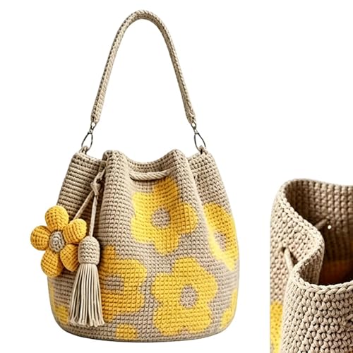Sac à main léger pour la plage et les vacances d été cabas floral en crochet