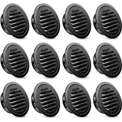 Zonon 12 Pcs Round Soffit Vents with Mesh Screen (4 Inch)