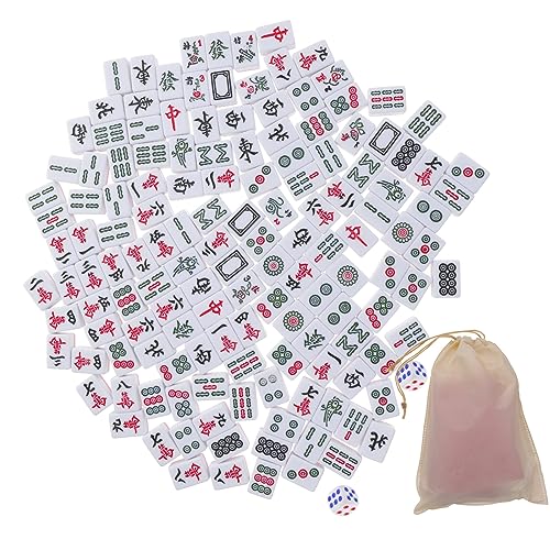 Set Mini Mahjong de Viaje VOSAREA con Caja Portátil