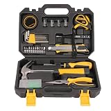 LJYJL 28 Piece Tool Set General Household Hand Tool Kit,Screwdrivers, sockets, hex keys, hammer, pli