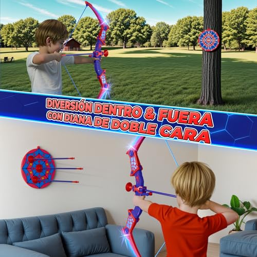 Juguetes Niños 3 4 5 6 7 8 9 10 Años ArcoFlecha Spider con Luces LED Rojas & Azules, Carcaj Spider & Diana Telaraña Regalo Niño 3-12 Años Juegos Exterior Niños Regalos Juguetes para Niños de 3-12 Años 4 Juguetes Niños 3 4 5 6 7 8 9 10 Años Arcoflecha Spider Con Luces Led Rojas & Azules, Carcaj Spider & Diana Telaraña Regalo Niño 3-12 Años Juegos Exterior Niños Regalos Juguetes Para Niños De 3-12 Años