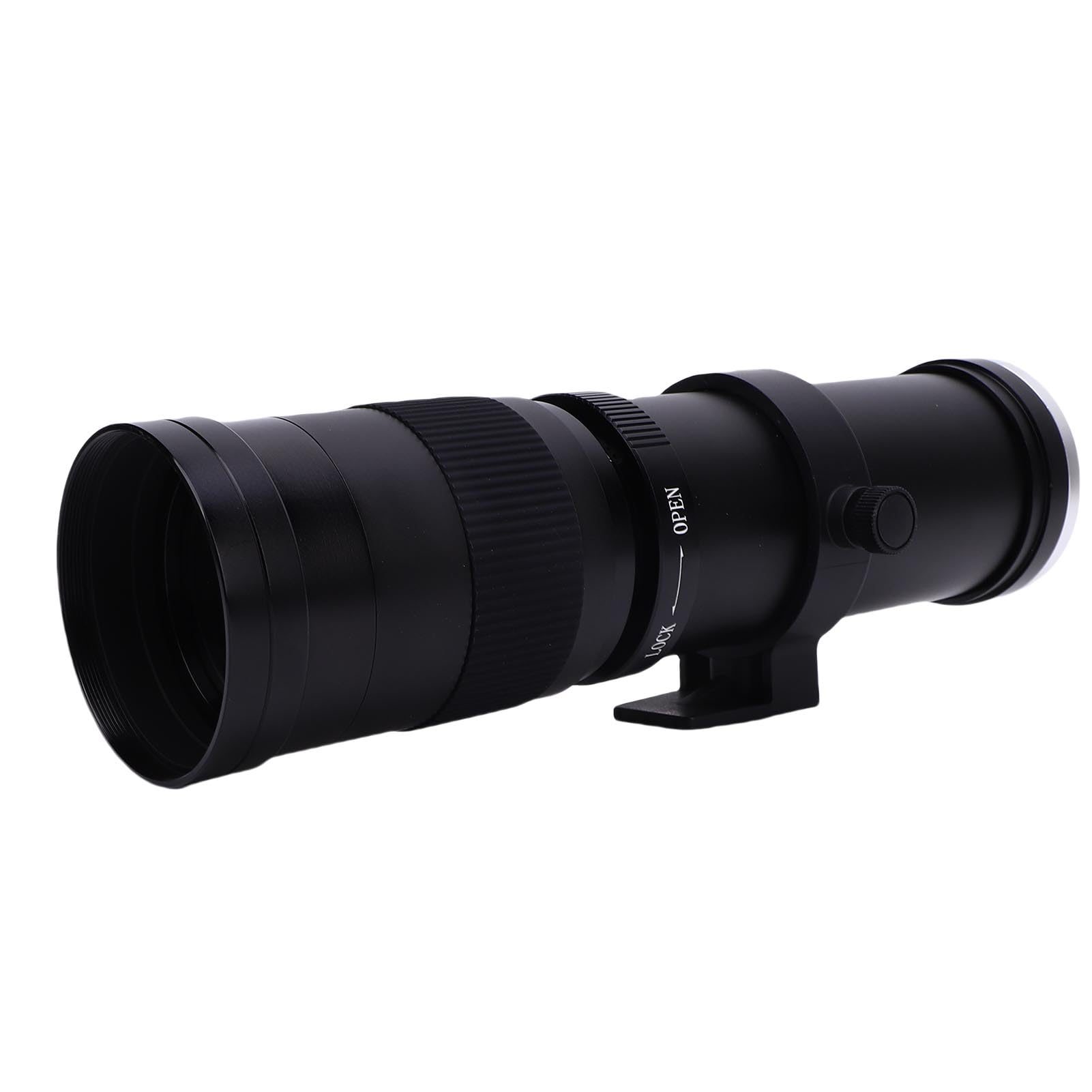 Zunate 420-800 Mm F8.3 Teleobiektyw Zoom, Obiektyw Manualny Aparatu Ogniskowania dla Kamer DSLR EF/EF (BLACK)