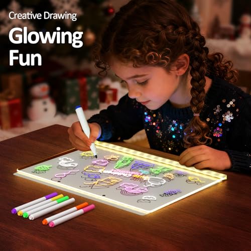 Pizarra de dibujo LED acrílica transparente iluminada con USB 6