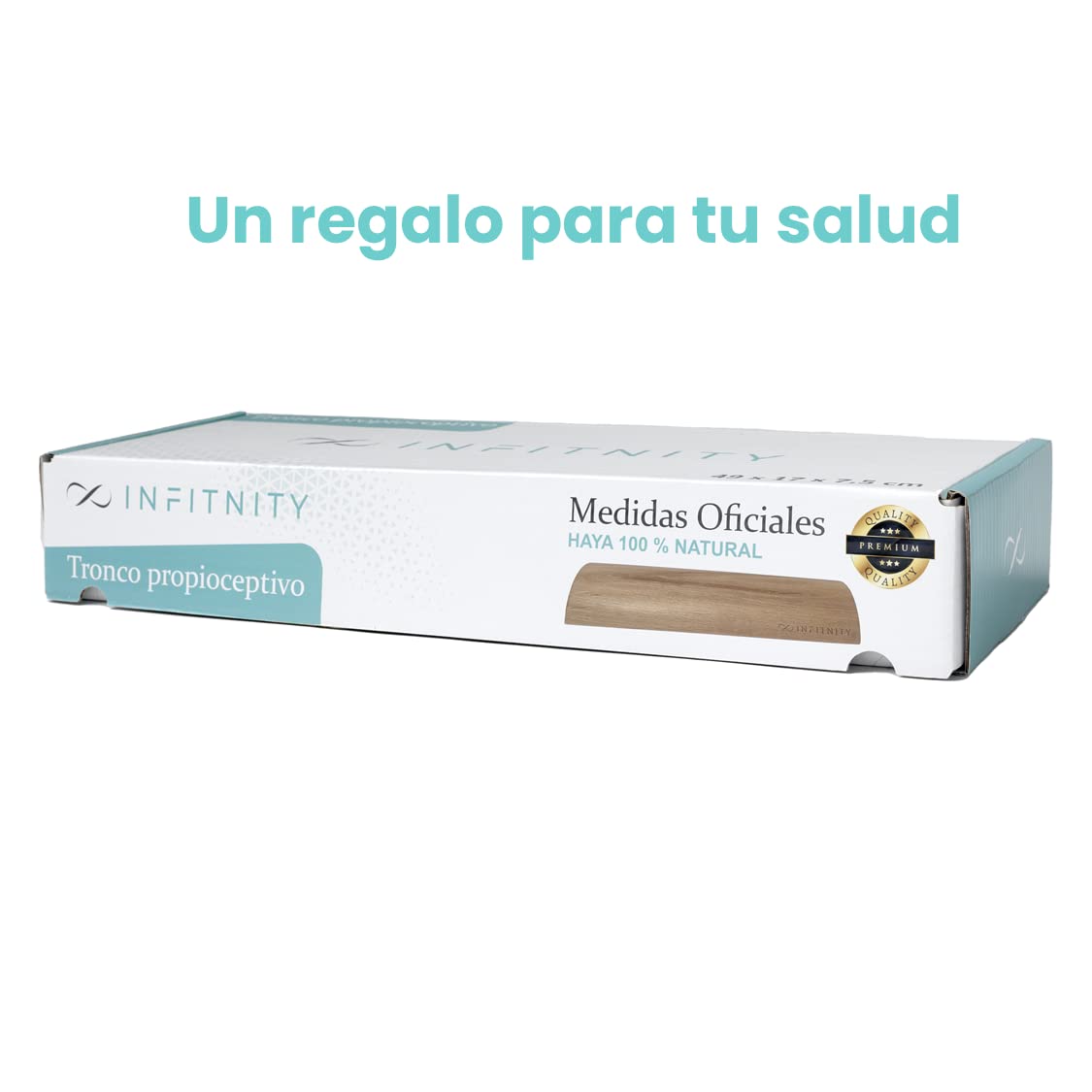 INFITNITY - Tronco Propiocepción Suelo Pélvico - Tronco Propioceptivo Madera - Medidas Oficiales Tronco 5P – Wood Roller Tronco Eutonía - Incluye Manual Ejercicios