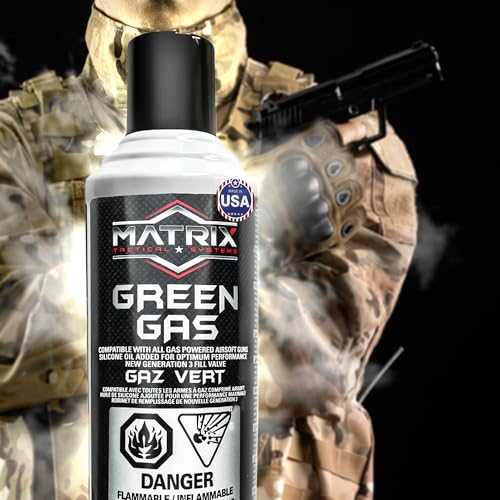 3Skull Matrix Green Gas for Airsoft BB Pistol Hand Gun Rifle, Clear - Pack of 2 by 3Skull - Used condition - Image 2