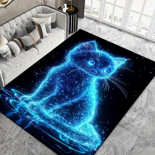 Tapis antidérapant tapis impression en chat animal 3D confortable grand format