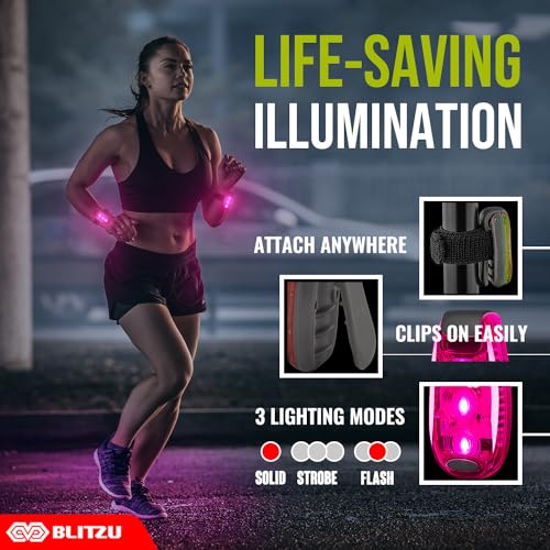 4 Pack LED Safety Light, Clip on Reflective Gear Lights for Walking at Night, Running, Jogging, High Visibility Strobe Light Accessories for Runners, Kids, Hiking, Kayak, Cycling, Camping, Boat - Image 3
