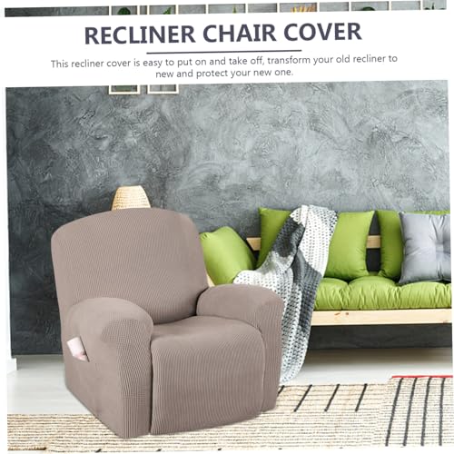 Funda de sillón reclinable Amosfun protector de sofá elástico de poliéster gris 3