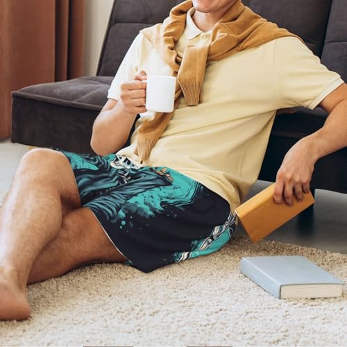 Novastar Mens Pajama Pants - Vintage Skull Beer Sleep Comfy Shorts Men Pajama Shorts, Pj Pants for Mens Lounge Shorts4