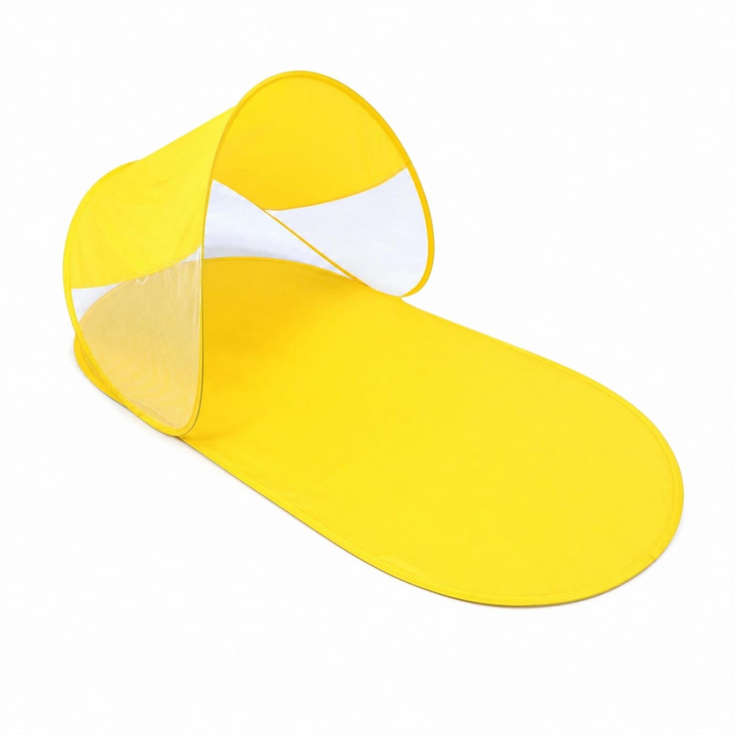 Sleek Pop-up-up Beach Tent Lightweight Beach Tent with Carrying Bag Compact Sun Shade Foldable for Solo Travelers, Park, Camping, Yellow-image-32