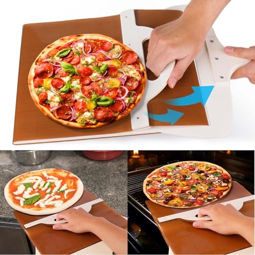 Sliding Pizza Peel, Non Stick Pizza Shovel, Wood Pizza Spatula, Super Magic Pizza Peel The Pizza Slider Paddle That Transfers Pizza Smart Slider Paddle, Kitchen Essential Baking Pizza Slider Paddle