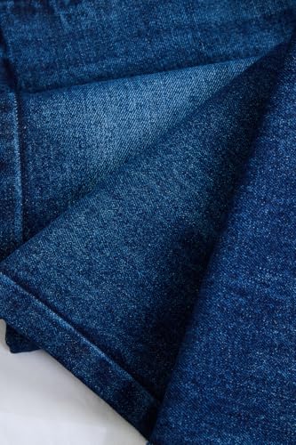 Image of SNITCH Men Flared Fit Jeans | Mid Rise Stone-Washed Denim with Raw Frayed Hem & 5-Pocket Design | 100% Cotton Woven Fabric for Casual & Everyday Wear