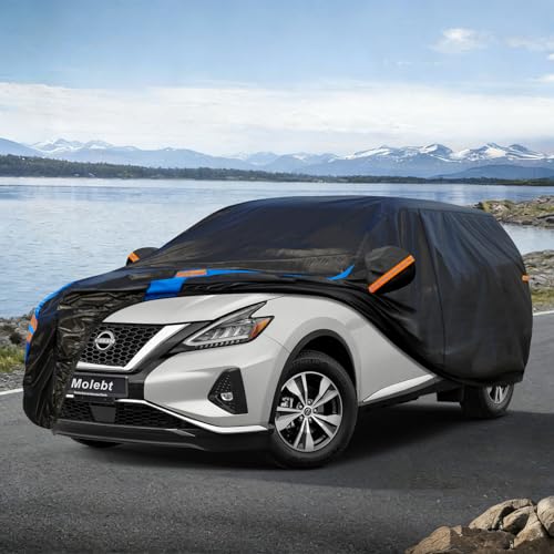 Image of Custom Fit SUV Car Cover for Nissan Murano (2005-2026), Upgraded Waterproof All Weather Outdoor Auto Cover with Driver Door Zipper & Mirror Pockets, UV /Snow /Dust Protection