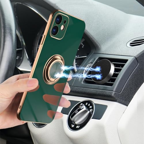 Coque silicone iPhone XS vert clair souple avec bague