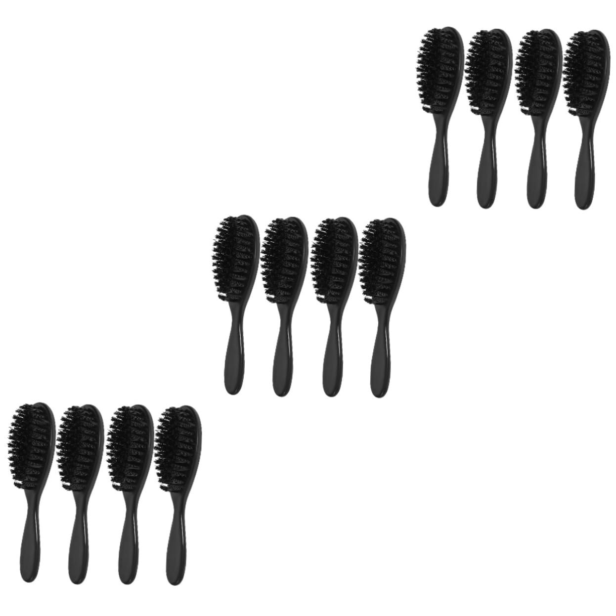 Mikinona 3sets Men's Bristle Beard Grooming Kit Beard Brush Trimmer Shaping Tool Hair Barber Tool Barber Shop Brush 4pcs*3