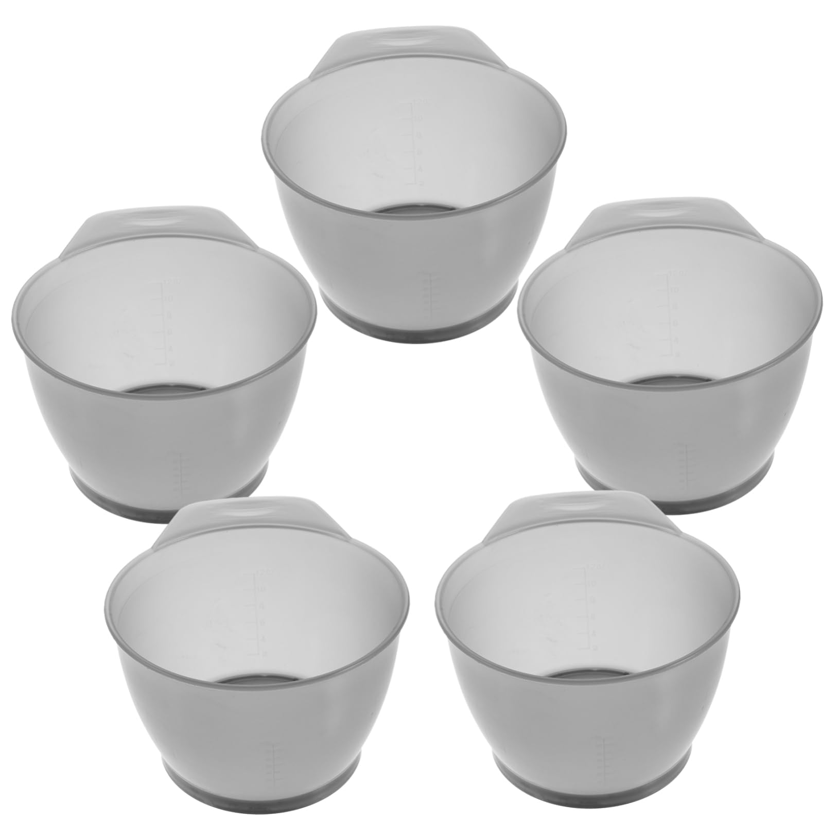 BIUDECO Hair Dye Bowl Set of 5 Large Scale Black Mixing Tinting Bowls for Diy Hair Coloring