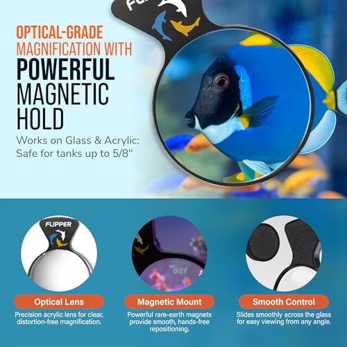 Flipper DeepSee Visor magnético para Acuario – Lupa para pecera de 5 Pulgadas - imagen 9