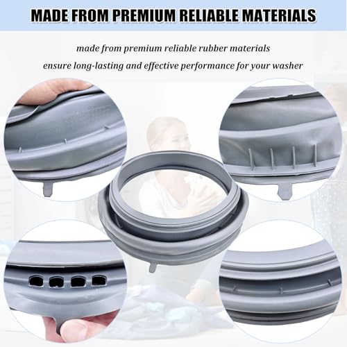 Image of W10290499 WPW10381562 Washer Door Bellow, W10381562 Washing Machine Door Boot Seal Gasket Replacement Parts AP6020669, PS11753988