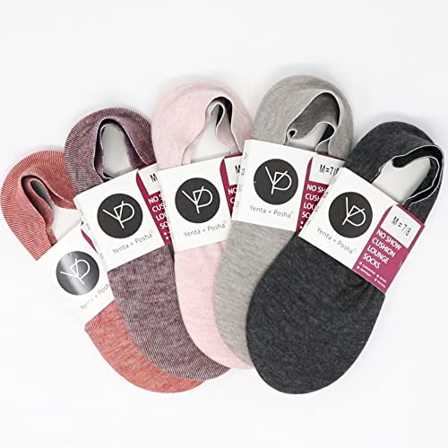 No Show Cushion Lounge Slipper Sock for Women with Anti-Skid Bottom and Heel Grippers2