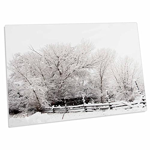 3dRose alfombrilla de escritorio blanca Wonderland Large