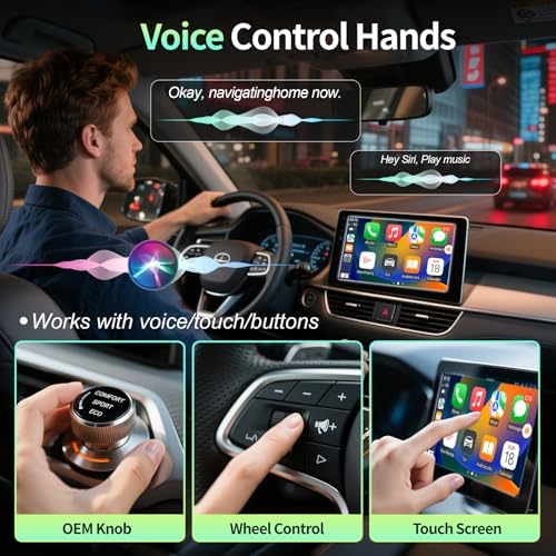 2026 Upgraded 2-in-1 Wireless CarPlay Adapter & Android Auto Wireless Adapter, Bluetooth Car Adapter for Wired to Wireless, Fast & Stable Auto-Connect, 5G WiFi & BT 5.4, Plug & Play (USB-C/A) - 3