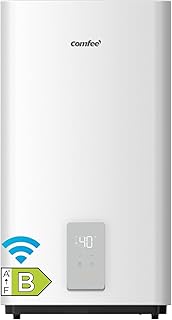COMFEE' CWH15ED1380EUW Chauff-eau électrique mural 80L, Accumulation sous évier, Compact et facile à installer, Contrôle vocal, Connection Wi-Fi, Contrôle à distance par APP, Blanc