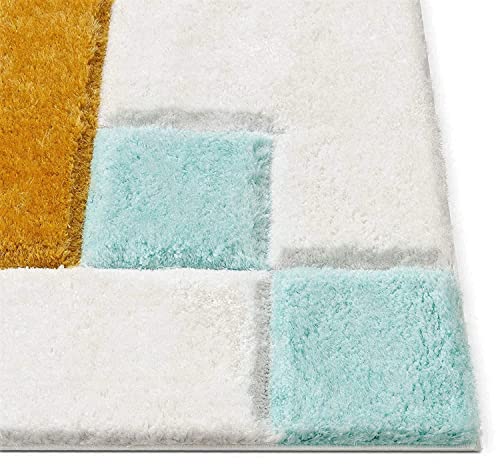 Image of Modern Soft 3D Shaggy Fur Carpets for Living Room Thick Fluffy Rugs for Bedroom, 6x9 feet, Multi Color