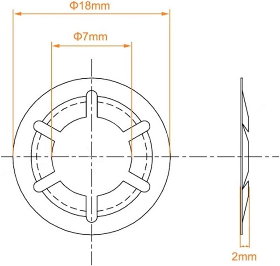 CREAP 40pcs Lock Washer Internal Tooth Resistance Rotation Flat Shaft Fastener Hardware Gasket M3 M5 M6 M8 M10(M10)