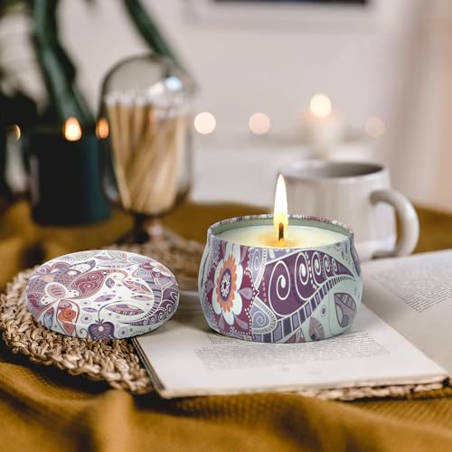 BYTYO Scented Candles Gift Set for Women, 4 Pack 4.4 Oz Soy Wax in Tin, Lavender Fig Aromatherapy Candles for Relaxation, Birthday Mother's Day Gifts for Mum Wife, Long Burning - Image 6