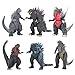 Godzilla Figuren - Ksopsdey Godzilla Modell Ornamente,Dinosaurier Spielzeug Set,Actionfigur Spielzeug Dino Modelle für Kinder Geschenk Wohnkultur - 6 Stück