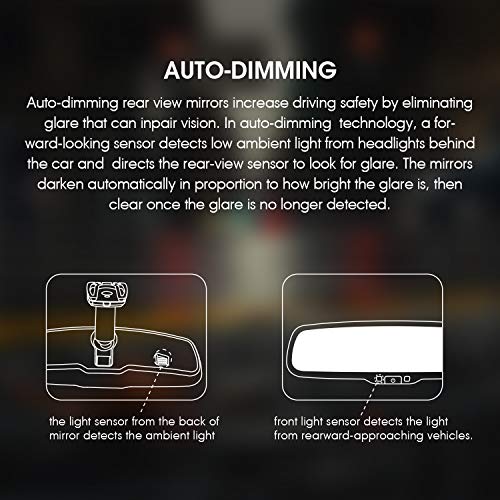 Imirror Imirror Auto-Dimming Rearview Mirror With Compass & Temperature Display - Easy Installation, Universal Fit For Most Car Models #TOP5