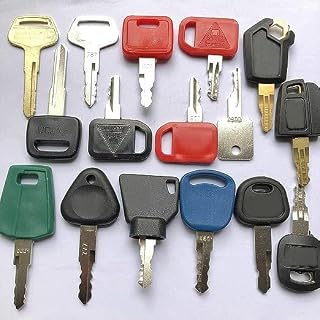 16 key Construction Ignition/Heavy Equipment Key Set for CAT Komatsu volvo Deere JCB