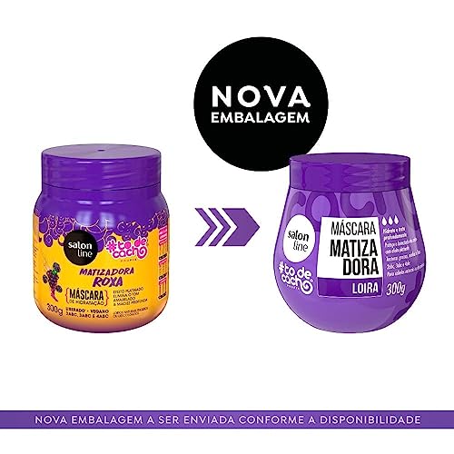 Salon Line, Máscara Matizadora Roxa, #TodeCacho, Vegano - Para Cabelos Ondulados, Cacheados e Crespo
