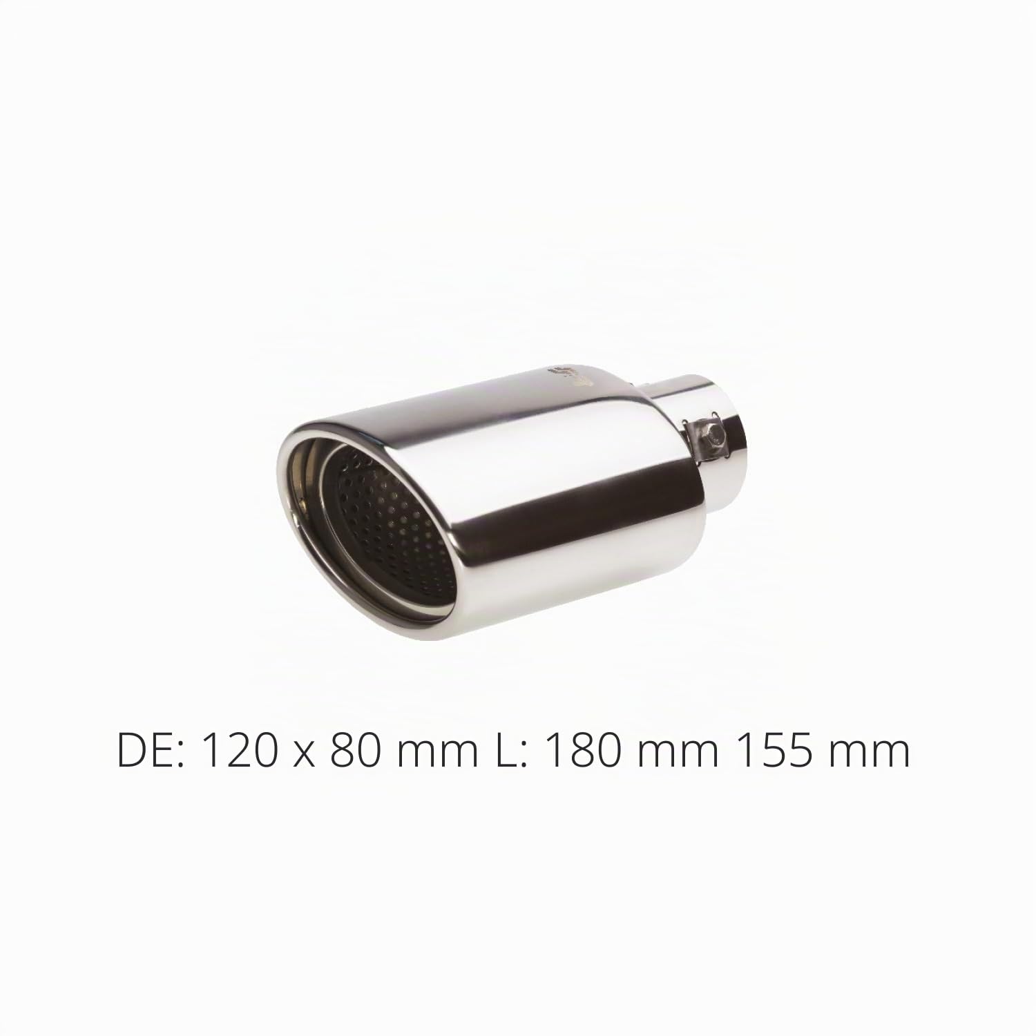 Simoni Racing Cola de Tubo de Escape Deportiva Ovalada Acero Inoxidable - 119x76xL178mm - Montaje ->55mm