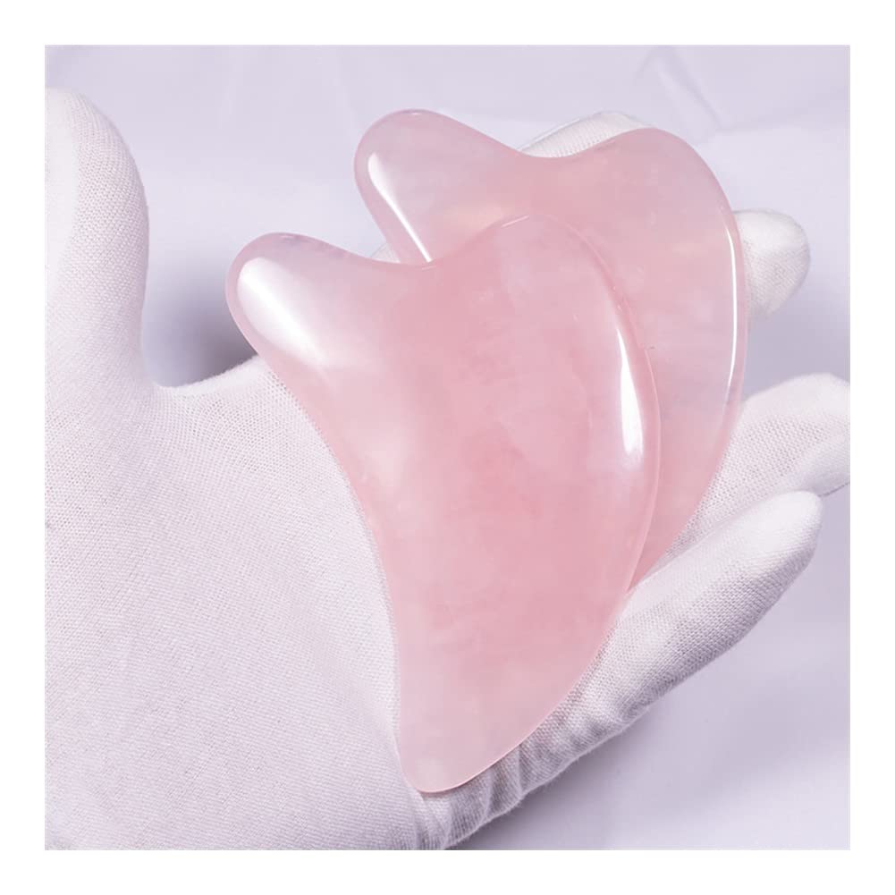 Prezent Gua Sha Skrobanie Narzędzie do masażu Uroda Tajne Azji Kwarc Naturalny Różowy Kwarc Polerowana Zdrowie Relaks Kryształ Talerz Skrobanie do Kolekcji kamieni szlachetnych i kryształów