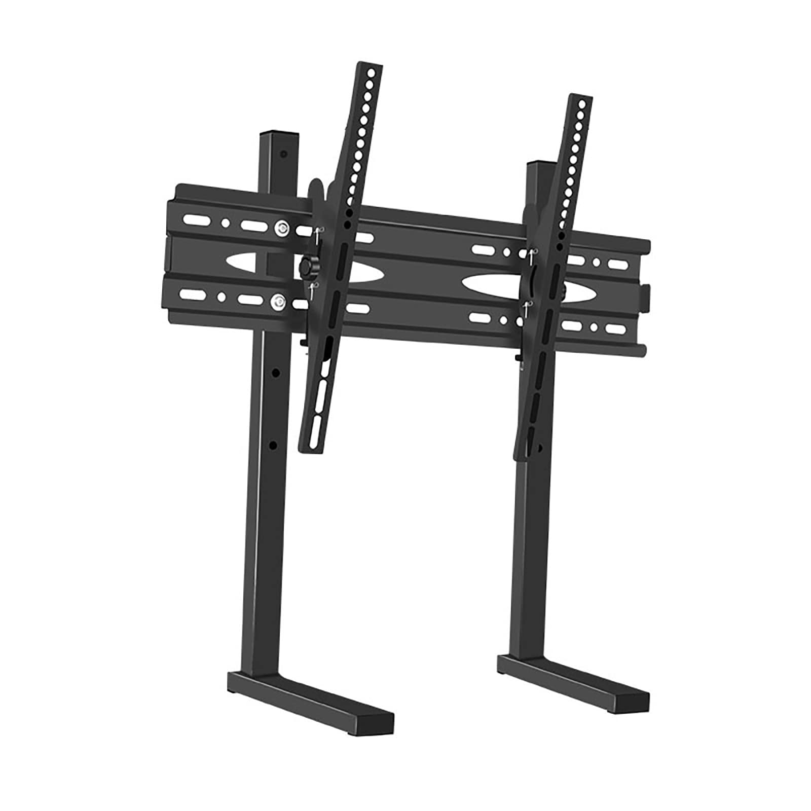 Support TV de table a colonne epaisse avec hauteur ajustable pour ecran plat