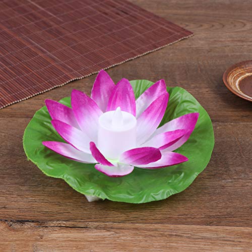 FADACAI 3 Pcs LED Floating Lotus Flower Lamps Water Floating Lily Flower Light Festival Celebration Swimming Pool Garden Decoration 17cm