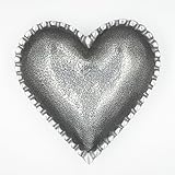 Generic Silver Heart Shape Bowl by Soul Candy | Gift for Her | Vintage Style Silver Heart Shaped Dish | Decorative and Serving Bowl for Entertaining, Kitchen, Coffee Table, Entry Way (5.5''), small