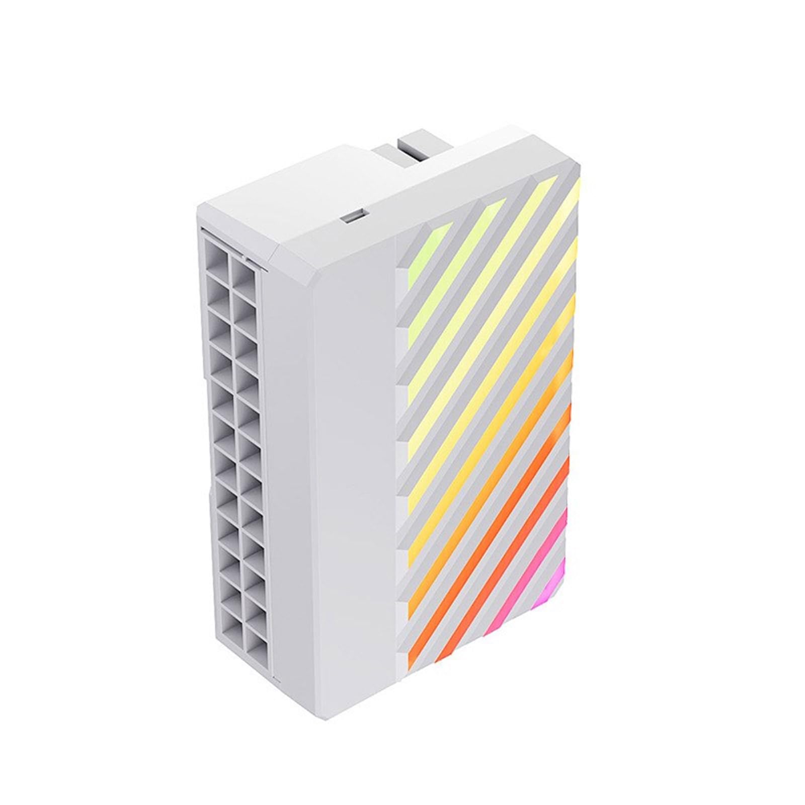 jiingekk PC Mainboard Power Adapter 24Pin Female To Male 90Degree Connectors For Desktops Vertical To Horizontal Adapter