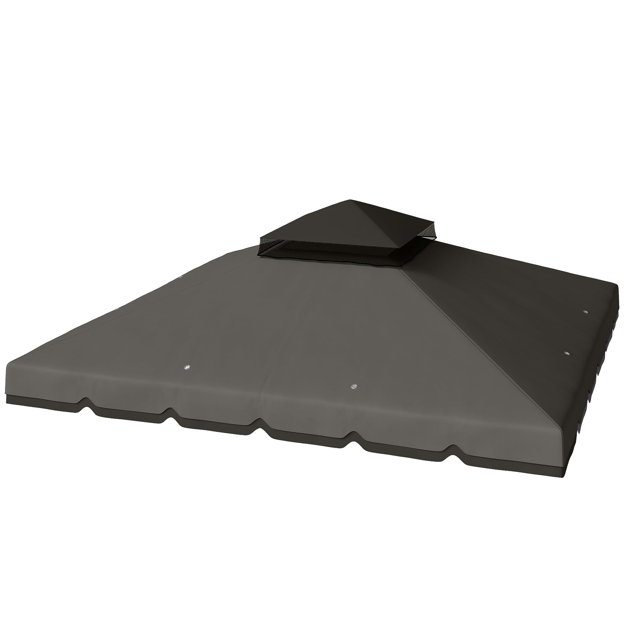 Outsunny Techo de Repuesto para Cenador Lona 3x3 m Techo Doble Gris Claro