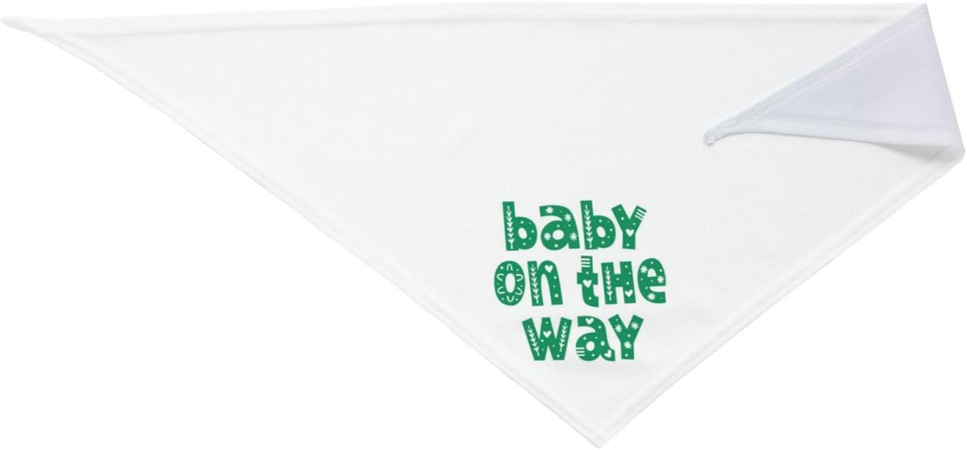 Baby on The Way Baby Announcement Dog Bandana,Pet Accessories for Photo Props Accessories，Gift for Dog Lover Owner (White) image 4