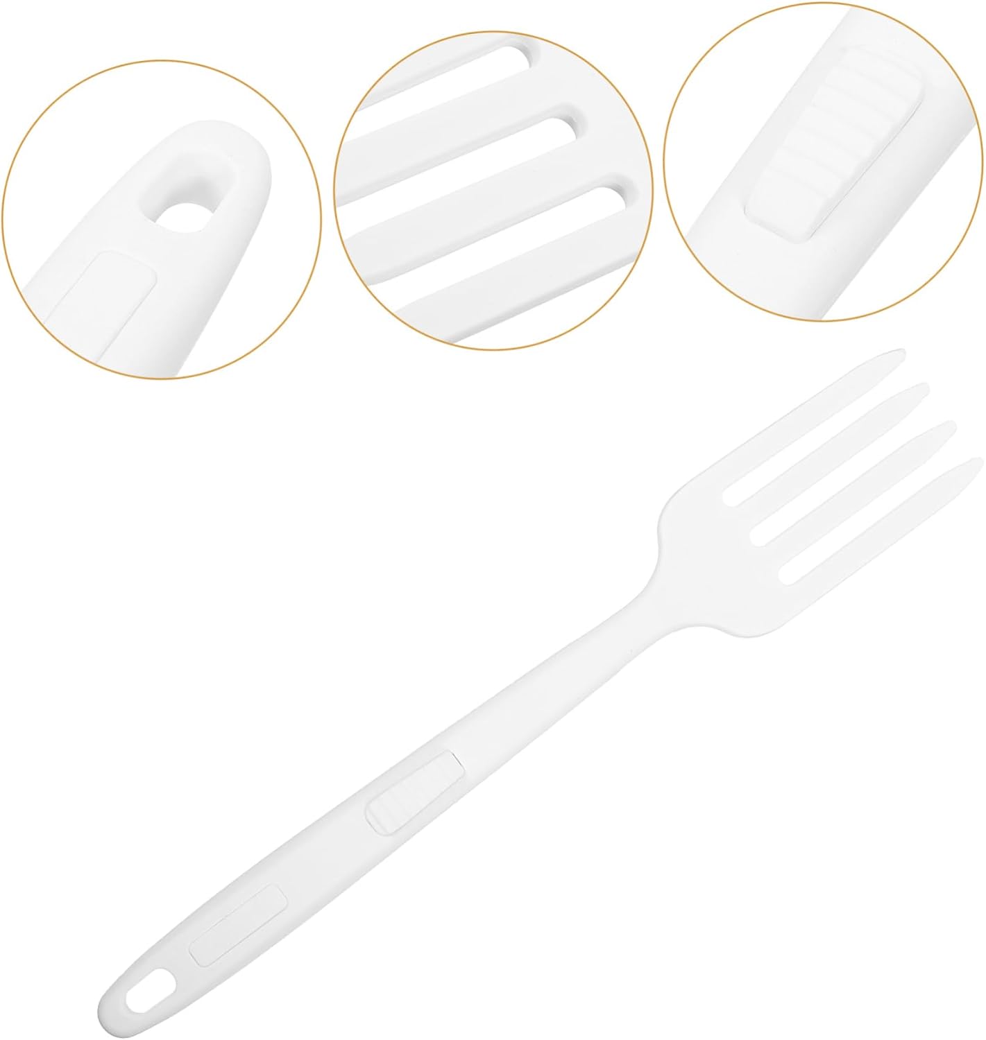 Reusable Silicone Fork, Heat Resistant Kitchen Utensil for Pasta