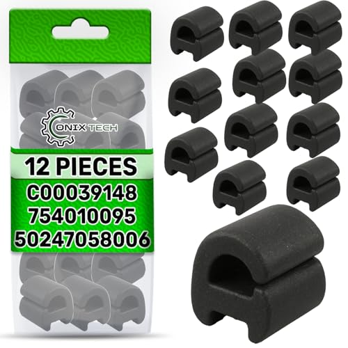 12 Pièces Pieds en Caoutchouc pour Plaque de Cuisson Gaz 9 mm x 10 mm C00039148 pour Ariston...