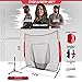 PowerNet Baseball Softball Practice Net 7x7 with Baseball Accessories for Practice Pitching, Batting & Fielding, Ball Caddy, Weighted Baseballs, Tee (Red 7x7 Net & Tee)