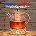 1500ml(50oz) Glass Teapot with Removable Infuser, Ehugos Stovetop Safe Large Tea Pot, Blooming and Loose Leaf Hand Crafted Kettle for Women and Adult with Stainless Infuser
