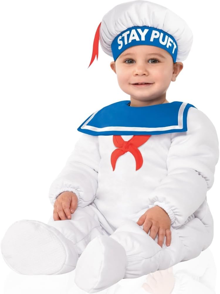 Stay Puft Marshmallow Man Baby Costume Set (6-12 Months) 1 Set - Adorable Infant Outfit for Halloween & Cosplay Fun